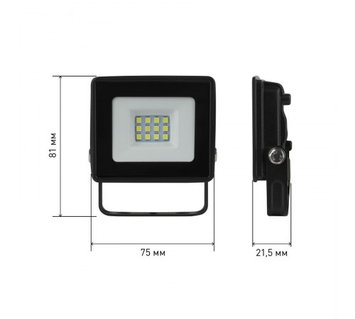 Прожектор светодиодный LPR-023-0-40K-010 10Вт 4000K 800Лм 81х75х21,5  Б0052029  ЭРА