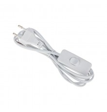 Сетевой шнур с выключателем 2х0,75 кв.мм, 1,8 м белый  11-1133  REXANT