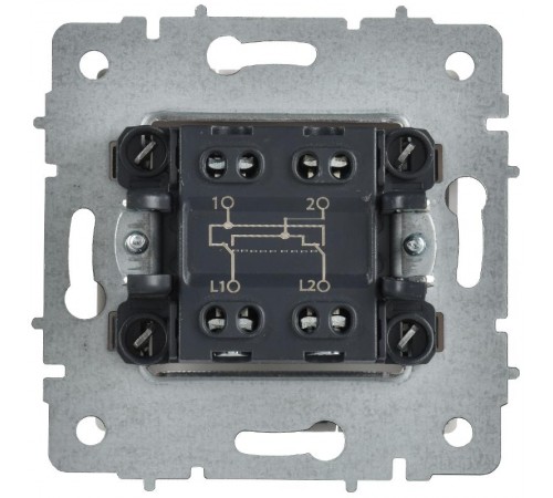 BRITE Выключатель 1-клавишный перекрестный 10А ВС10-1-3-БрАБ арктический белый   BR-V13-0-10-K91  IEK