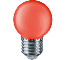 Лампа светодиодная для белт лайта 1Вт Е27 230В красный NLL-G45-1-230-R-E27 шарик цветной  71827  Navigator