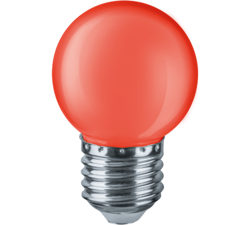 Лампа светодиодная для белт лайта 1Вт Е27 230В красный NLL-G45-1-230-R-E27 шарик цветной  71827  Navigator
