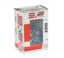 Саморезы универсальные 12х3,5 мм (200 шт) оцинкованные - коробка с окном ( 0,125 кг)  102167  Tech-KREP