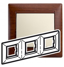 Valena Тонированное дерево Рамка 3-ая гориз  770313  Legrand