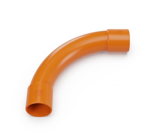 Соединитель угловой оранжевый d25 мм (5шт/200шт уп/кор)  PR13.02478  Промрукав