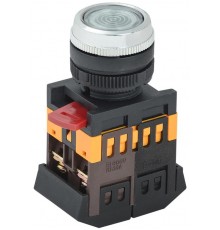 Кнопка ABLFS-22 прозрачный d22мм неон/240В 1з+1р   BBT30-ABLFS-K08  GENERICA