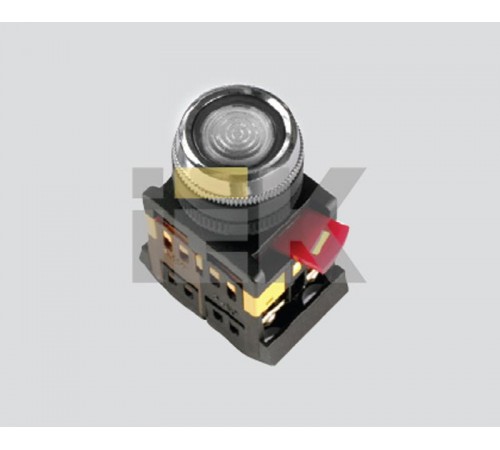 Кнопка ABLFS-22 прозрачный d22мм неон/240В 1з+1р   BBT30-ABLFS-K08  GENERICA