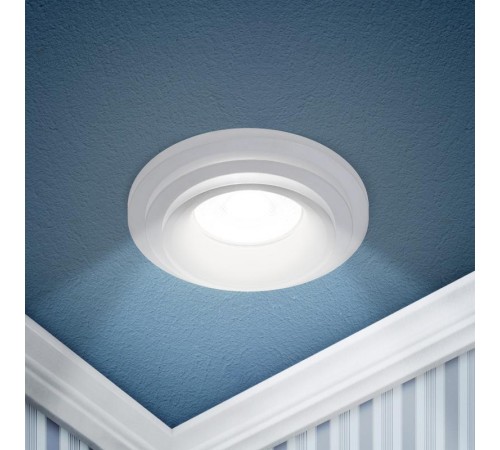 Светильник встраиваемый декоративный DK105 WH MR16 GU5.3 белый  Б0058392  ЭРА