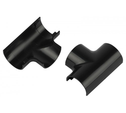 Т-образный угол  T-KK-30-13-GR для полукруглого кабель-канала графит 30х13мм 2шт/комплект  Б0064957  ЭРА