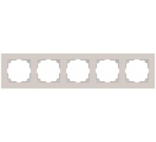 Рамка для розеток и выключателей Intro Accent 6-505-06 на 5 постов, СУ, перламутр  Б0063731  Intro