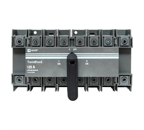 Рубильник 125A 4P реверсивный c рукояткой для прямой установки TwinBlock  tb-s-125-4p-rev  EKF