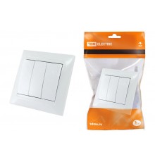 Выключатель 3-х кл. 10А белый "Лама"   SQ1815-0003  TDM