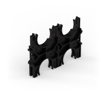 Кластер для двустенных труб d40 мм, двойной, двухсторонний (150 шт/кор)  PR13.02566  Промрукав