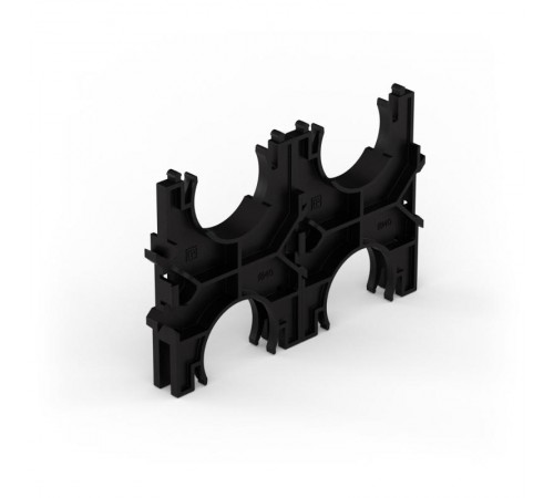 Кластер для двустенных труб d40 мм, двойной, двухсторонний (150 шт/кор)  PR13.02566  Промрукав