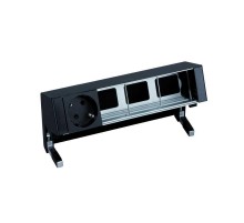 Simon S400 Настольный розеточный блок, 1х2P+E, 3 пустых модуля, черный, Simon 400  42401000-138  Simon