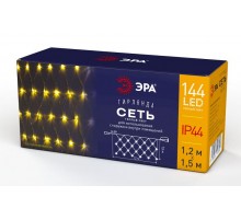 Гирлянда светодиодная  Сеть 1,2м*1,5м теплый свет, ENOS-01B   24V, IP44 (60/720)  Б0041909  ЭРА