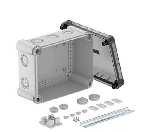 Распределительная коробка X16, IP 67, 241х191х126 мм, с прозрачной крышкой и DIN-рейкой  2005100  OBO Bettermann