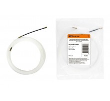 Нейлоновая кабельная протяжка НКП диаметр 3мм длина 5м с наконечниками (белая)  SQ0590-0001  TDM