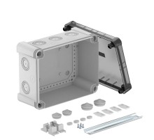 Распределительная коробка X16, IP 67, 241х191х126 мм, с прозрачной крышкой и DIN-рейкой  2005100  OBO Bettermann