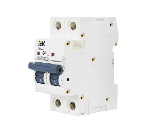 Выключатель автоматический двухполюсный M10N 2P C 4А 10кА ARMAT  AR-M10N-2-C004  IEK