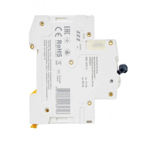 Выключатель автоматический двухполюсный M10N 2P C 4А 10кА ARMAT  AR-M10N-2-C004  IEK