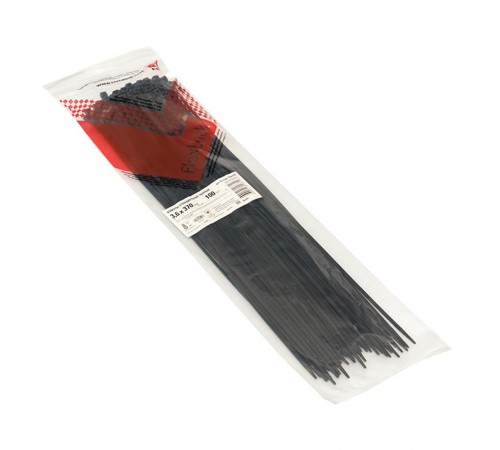 Хомут P6.6 стандартный (ч), 3.6x370 (100шт) FlexLock PROxima  plc-fl-ctsb-3.6x370  EKF