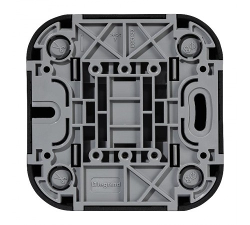 Quteo Чёрный Переключатель 2-клавишный 10A винтовые зажимы  782479  Legrand