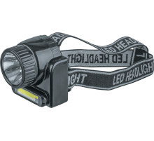 Фонарь налобный NPT-H20-ACCU 1COB LED 3Вт+1LED 3Вт, Lead-acid 0,5 Ач 14486 Navigator