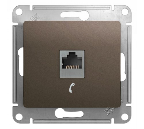 Glossa Шоколад Мех Розетка телефонная RJ11  GSL000881T  SE