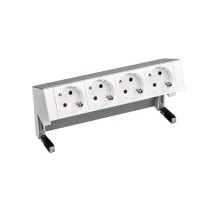 Simon S400 Настольный розеточный блок, 4x2P+E, алюминий, Simon 400  42404000-133  Simon