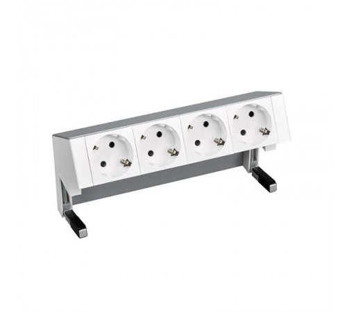Simon S400 Настольный розеточный блок, 4x2P+E, алюминий, Simon 400  42404000-133  Simon