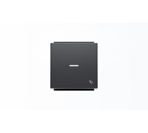 Клавиша для 1-клавишных выключателей/переключателей/кнопок с символом ЗВОНОК и линзой подсветки, серия SKY, цвет чёрный барх.2CLA850430A1501 ABB