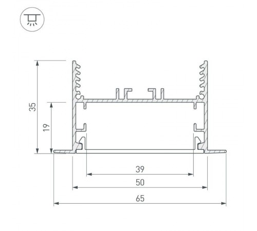 Угол SL-LINIA65-F (arlight, Металл)  030126  Arlight