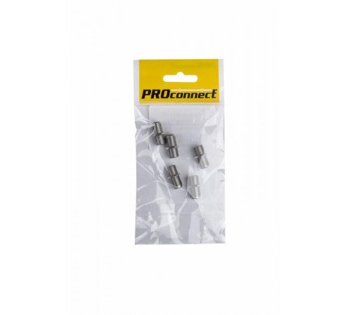 Переходник антенный, (гнездо F - гнездо F), бочка, (5шт.) (пакет) PROconnect  05-4201-6-9  PROconnect