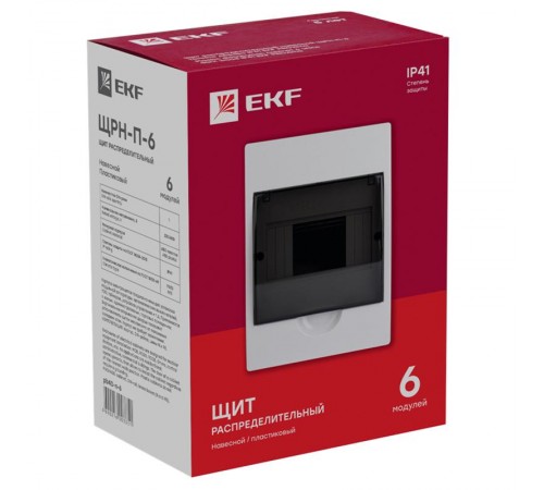 Щит распределительный навесной ЩРН-П-6 IP41 EKF PROxima  pb40-n-6  EKF