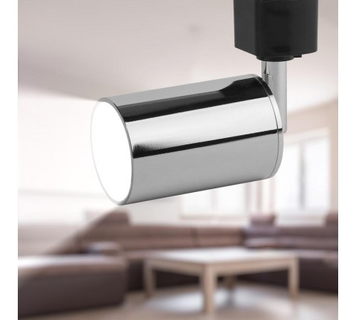 Светильник трековый под лампу TR14-GU10 CH GU10, 55*165 мм, хром  Б0044277  ЭРА