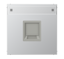 Плата (фиксация защёлкиванием) с полем для надписи для одного модуля; металл; алюминий  AL1969-15NAWE  Jung