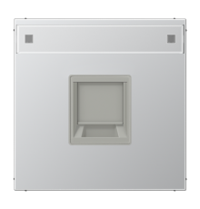 Плата (фиксация защёлкиванием) с полем для надписи для одного модуля; металл; алюминий  AL1969-15NAWE  Jung