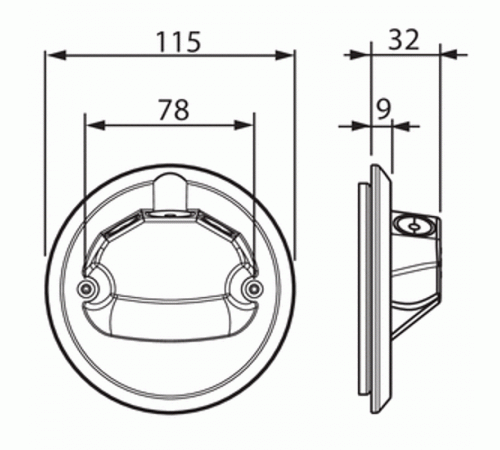 Крышка для разветвительных коробок с вводом IP44  AK12.2  2TKA150002G1  ABB