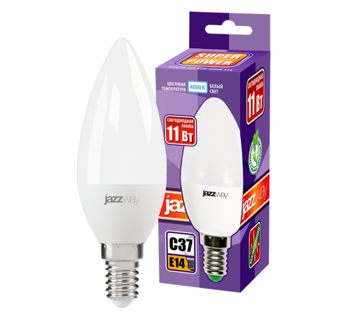 Лампа светодиодная PLED- SP C37 11w E14 4000K 230/50  .5019188  Jazzway