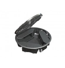 Simon Connect Люк в пол с горизонт.подключ.потребителей на 3 S-модуля, круглый, глубина 69мм, серый  SF300C-1  Simon