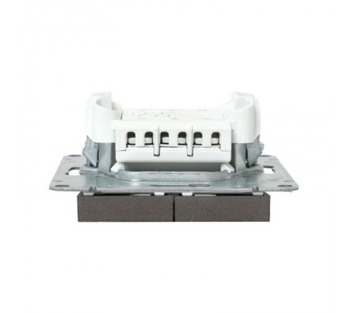 Механизм выключателя, двухклавишный, проходной, мокко Эпика  UP1-SWM-21 EKF