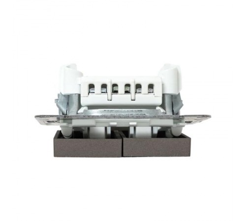 Механизм выключателя, двухклавишный, проходной, мокко Эпика  UP1-SWM-21 EKF