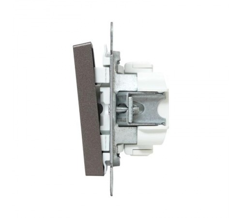 Механизм выключателя, двухклавишный, проходной, мокко Эпика  UP1-SWM-21 EKF