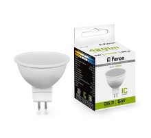 Лампа светодиодная LB-24 (5W) 230V G5.3 4000K MR16  25126  FERON