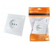 Розетка 2П 10А 250В с защ. шт. белая "Лама"   SQ1815-0010  TDM