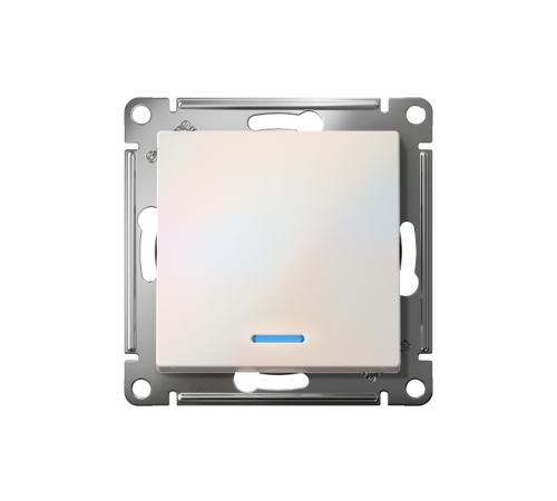AtlasDesign Жемчуг Переключатель 1-клавишный с подсветкой, сх.6а, 10АХ, механизм  ATN000463  SE