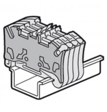 Торцевая крышка Viking 3 - для пружинных клемм - с шагом 5 мм - двухъярусных  037589  Legrand