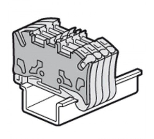 Торцевая крышка Viking 3 - для пружинных клемм - с шагом 6 мм - с разъединителем  037590  Legrand