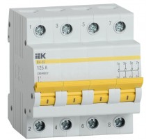 Выключатель нагрузки модульный (мини-рубильник) ВН-32 4Р 125А  MNV10-4-125  IEK