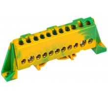 TEKFOR Шина PE "земля" в комбинированном DIN-изоляторе "Стойка" 8х12-11-ЖЗ  TF-NN20-11-DP-K52  IEK